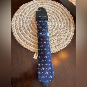 Chaps tie Christmas tree on wagon new tags